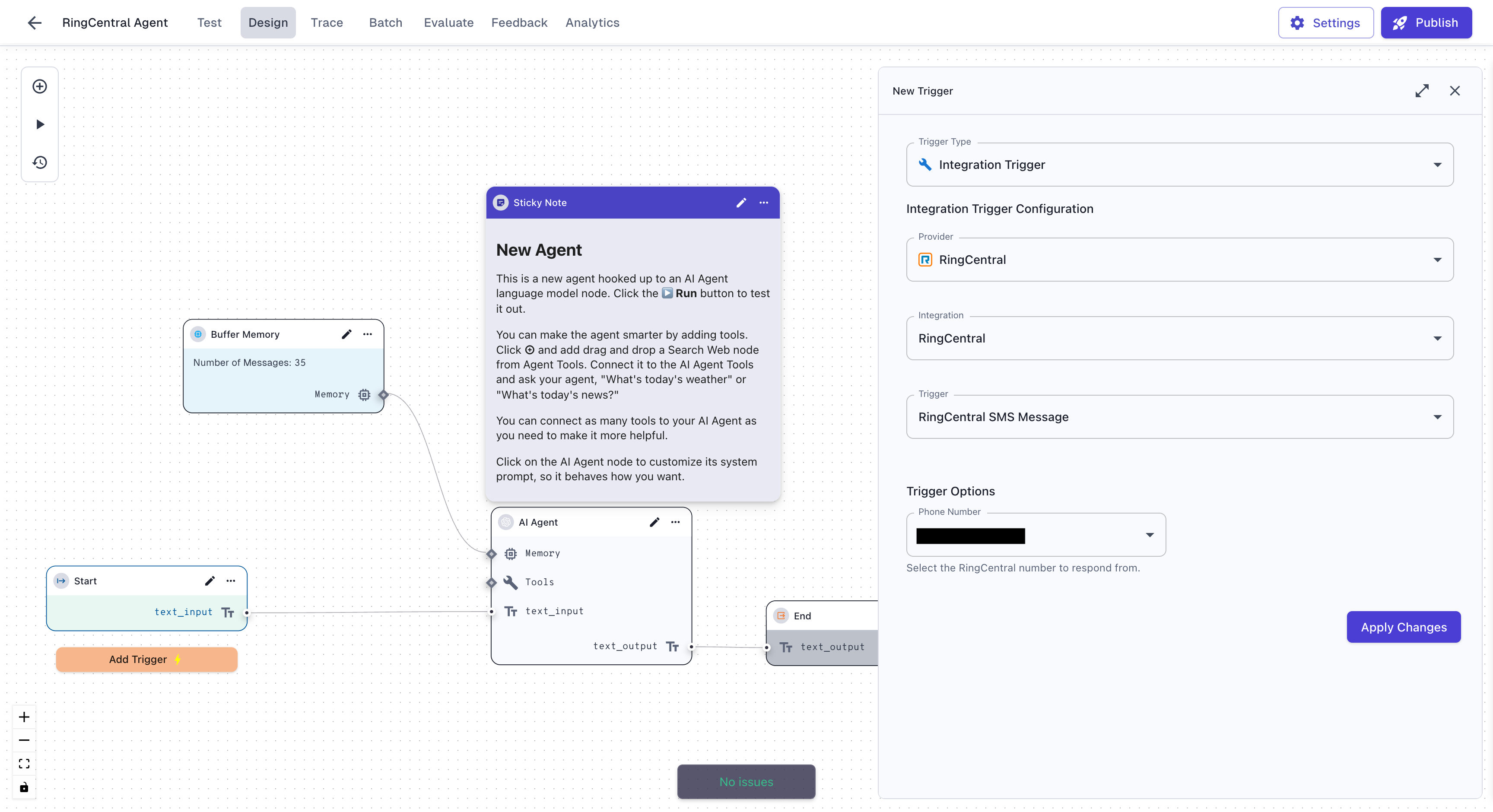 RingCentral trigger configuration