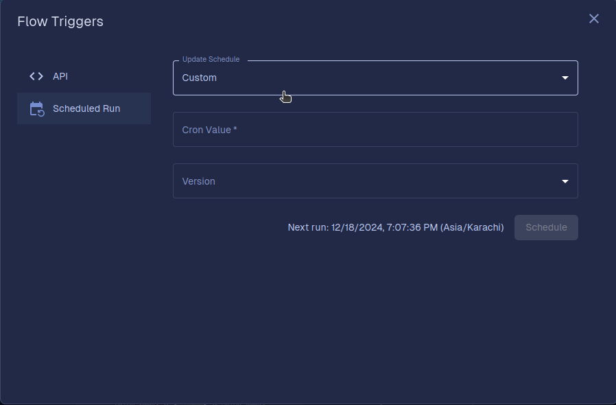 Cron Value Input